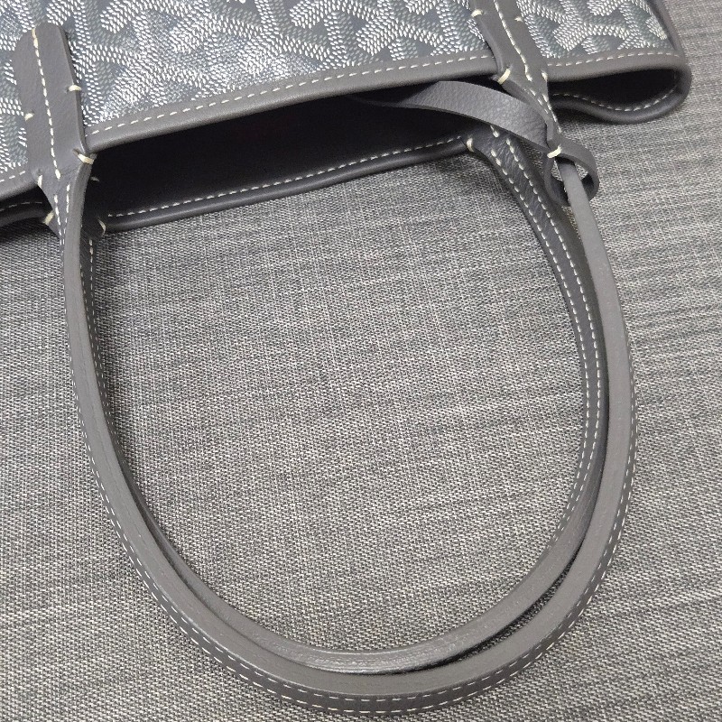 Goyard Anjou mini tote 牛皮雙面迷你 托特子母包 購物包 經典灰-35