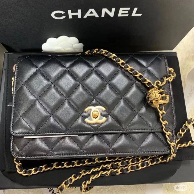 全新帶膜 全配🈶️購證❤️ chanel #黑金 #金球 #woc #核桃-0