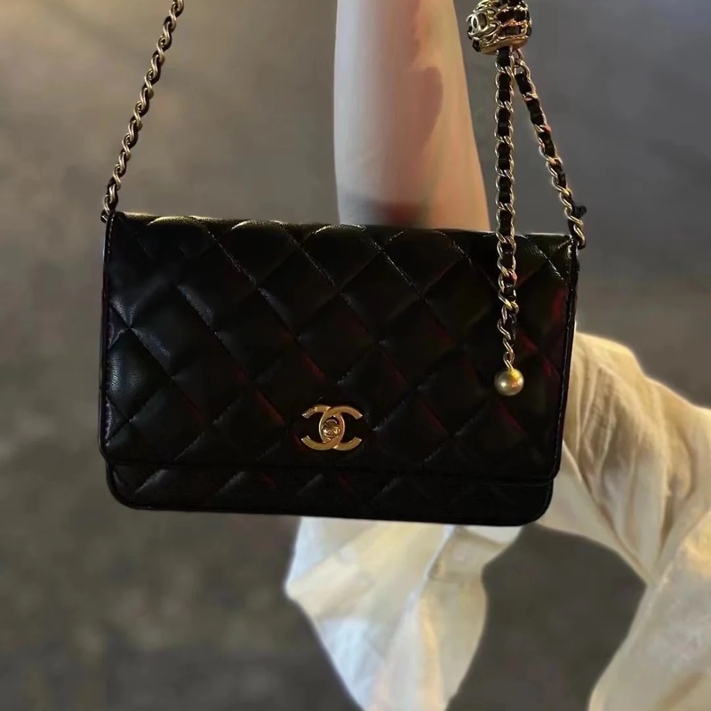 全新帶膜 全配🈶️購證❤️ chanel #黑金 #金球 #woc #核桃-1