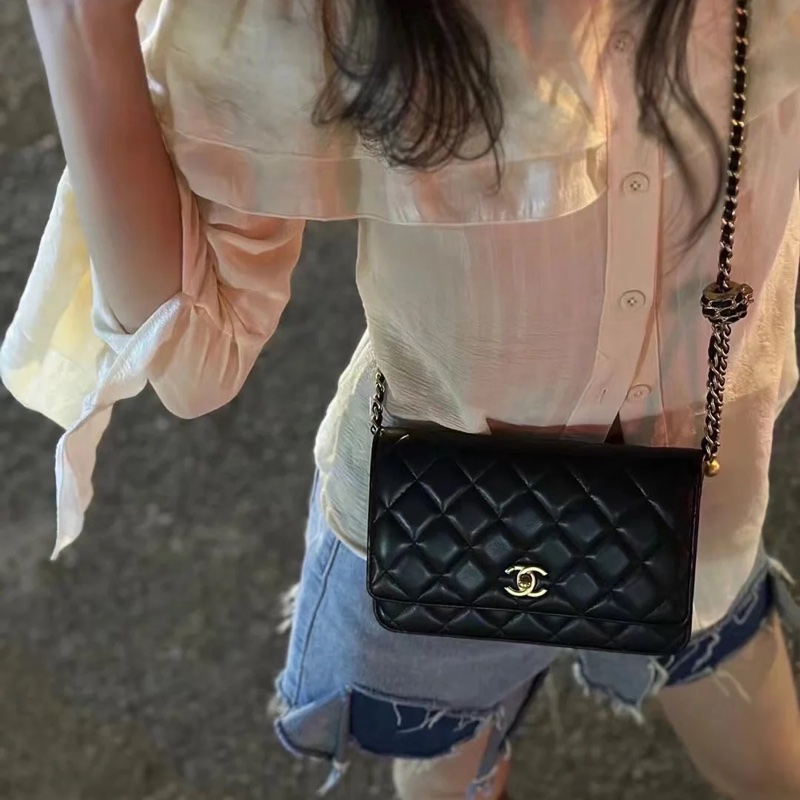全新帶膜 全配🈶️購證❤️ chanel #黑金 #金球 #woc #核桃-2