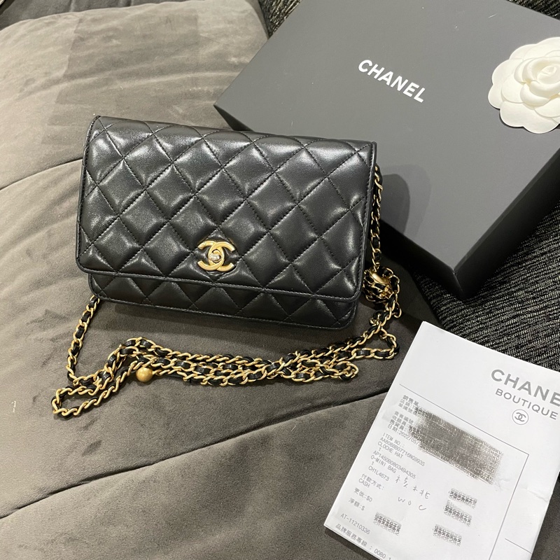 全新帶膜 全配🈶️購證❤️ chanel #黑金 #金球 #woc #核桃-3