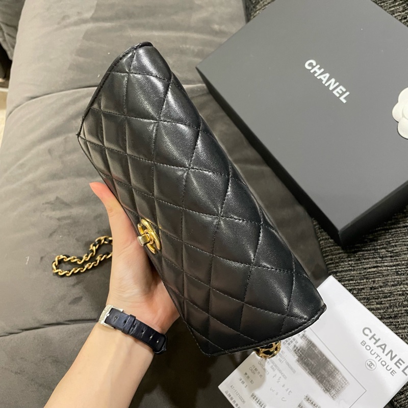 全新帶膜 全配🈶️購證❤️ chanel #黑金 #金球 #woc #核桃-6