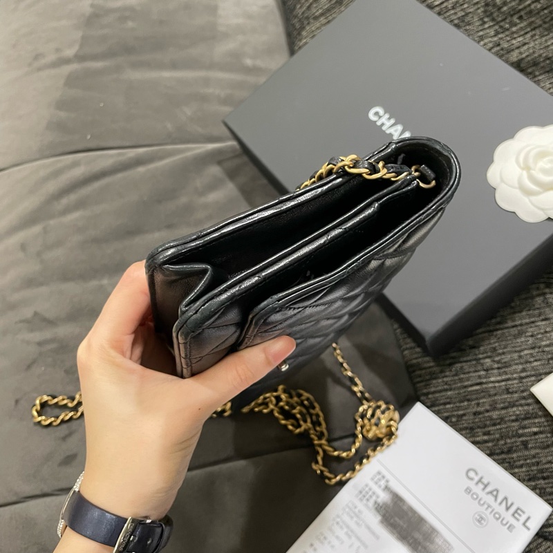 全新帶膜 全配🈶️購證❤️ chanel #黑金 #金球 #woc #核桃-7