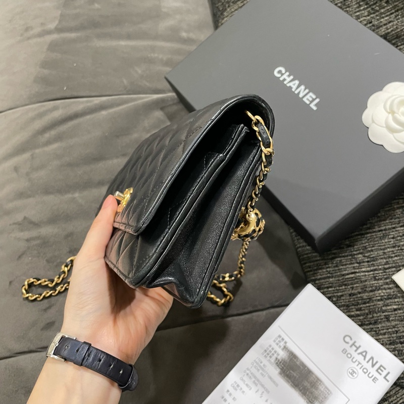 全新帶膜 全配🈶️購證❤️ chanel #黑金 #金球 #woc #核桃-8