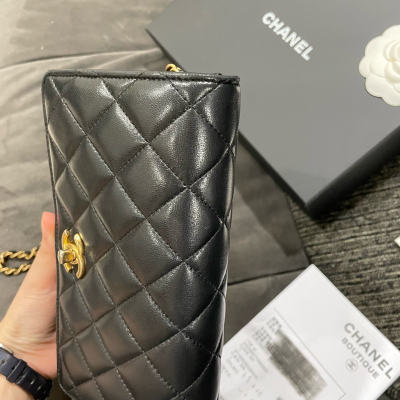 全新帶膜 全配🈶️購證❤️ chanel #黑金 #金球 #woc #核桃-12