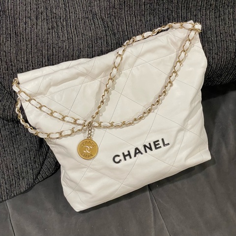 全新閒置🈶️購證❤️ 香奈兒 #白金 #黑字 #22bag #小號