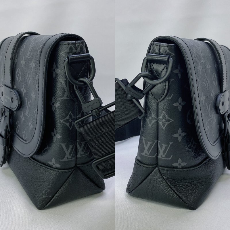 LV SAUMUR黑花郵差包-2