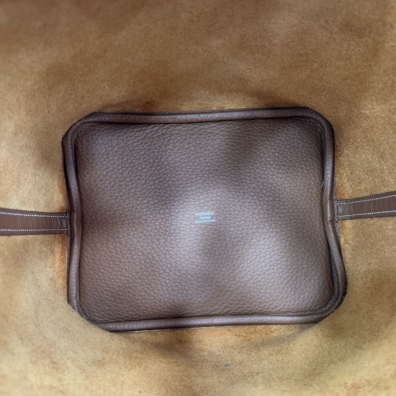 全新 愛馬仕 菜篮子 22 W刻 金棕銀扣 有單 Brand New Hermes picotin22 Stamp B Gold PHW with original receipt-15