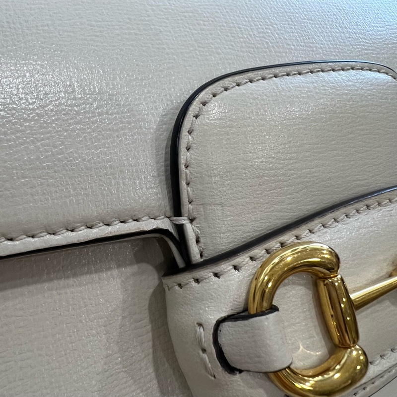 GUCCI HORSEBIT 1955系列小號肩背包-白色-11