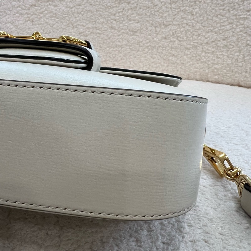 GUCCI HORSEBIT 1955系列小號肩背包-白色-17