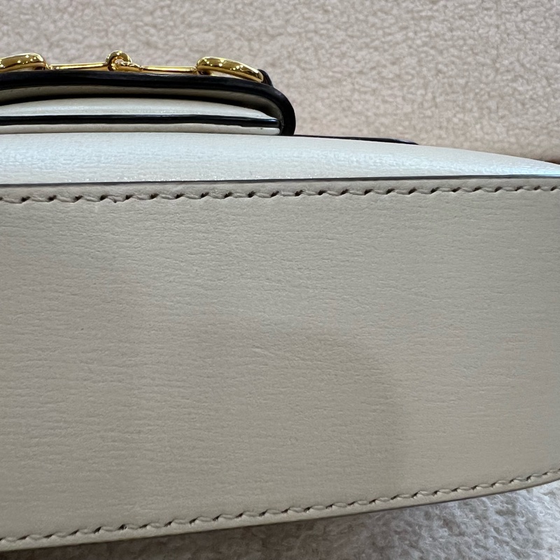GUCCI HORSEBIT 1955系列小號肩背包-白色-18