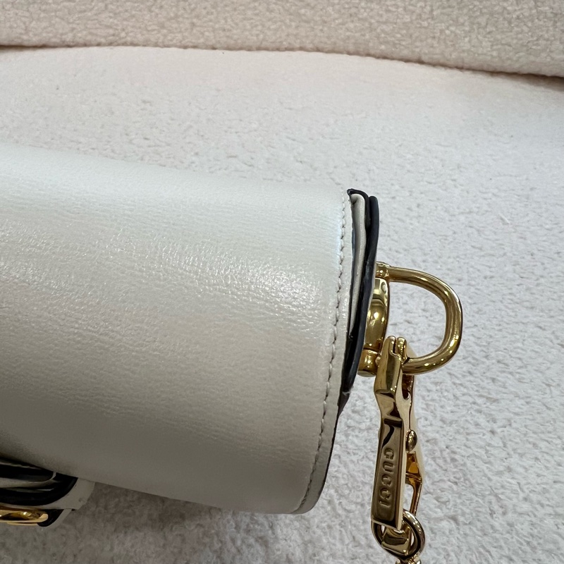 GUCCI HORSEBIT 1955系列小號肩背包-白色-21