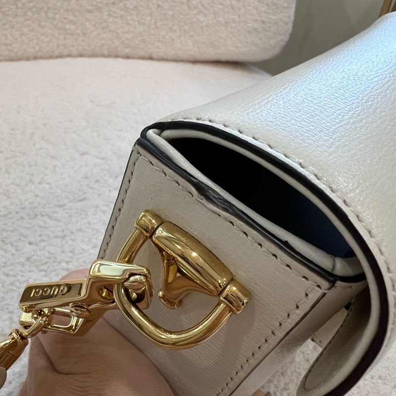 GUCCI HORSEBIT 1955系列小號肩背包-白色-23