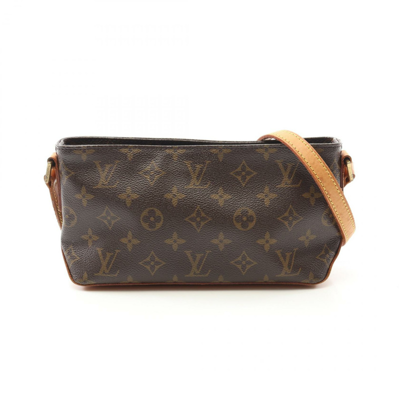 LOUIS VUITTON Trotteur 斜背包 M51240 Monogram 帆布 棕色 二手-0