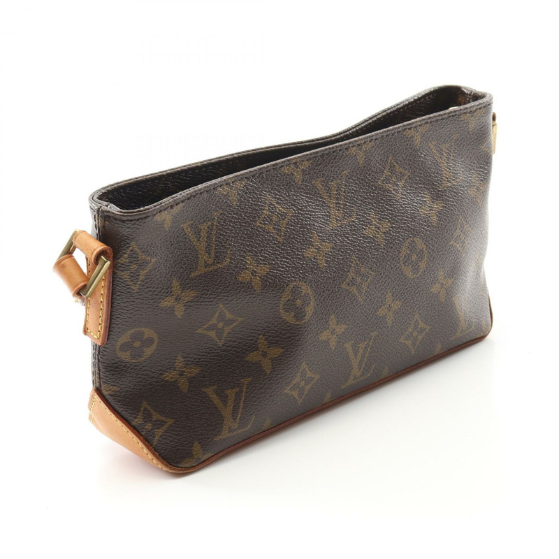 LOUIS VUITTON Trotteur 斜背包 M51240 Monogram 帆布 棕色 二手-1