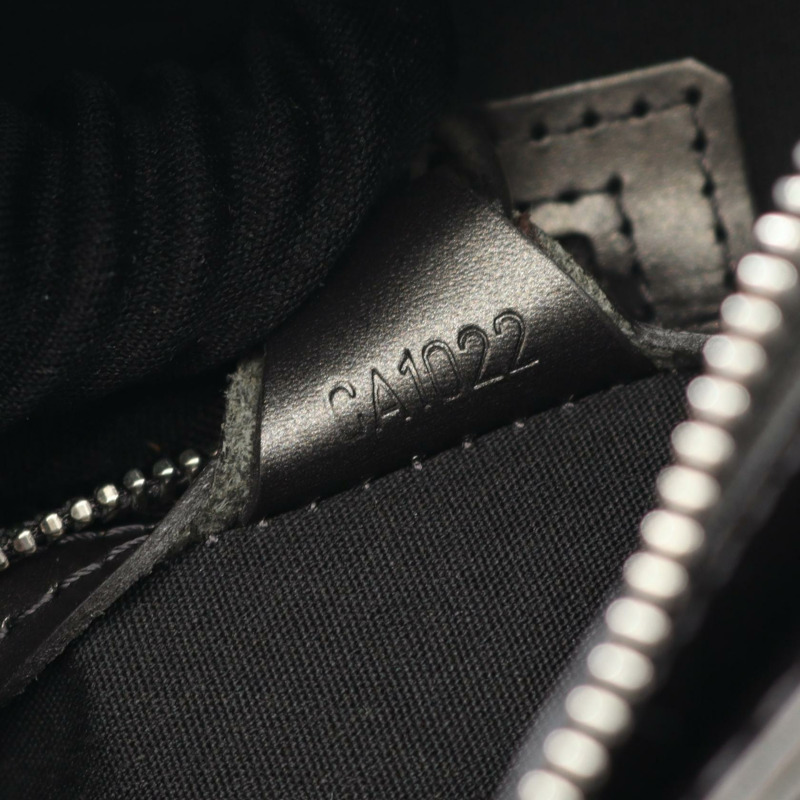 LOUIS VUITTON Stockton 手提包 M55112 字母啞光皮革黑色二手 LV-4