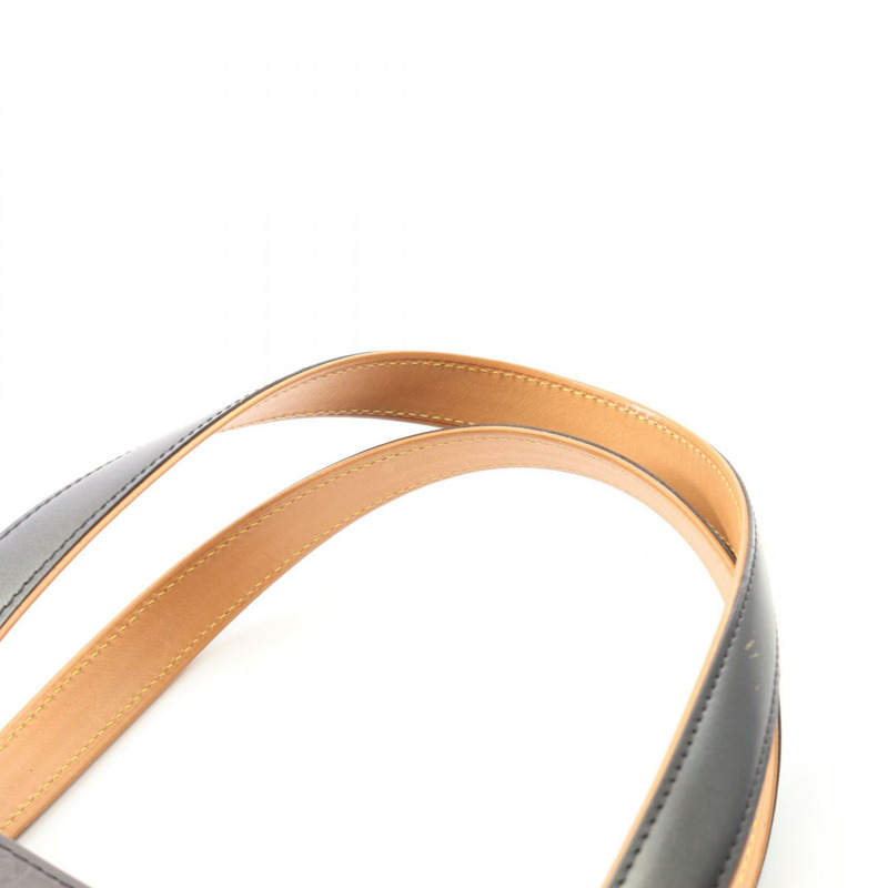 LOUIS VUITTON Stockton 手提包 M55112 字母啞光皮革黑色二手 LV-5