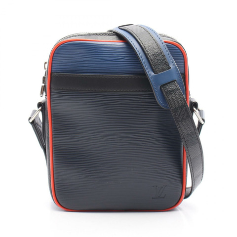 LOUIS VUITTON Danube PM 單肩包 M51460 Epi Damier graphite 藍黑色 二手