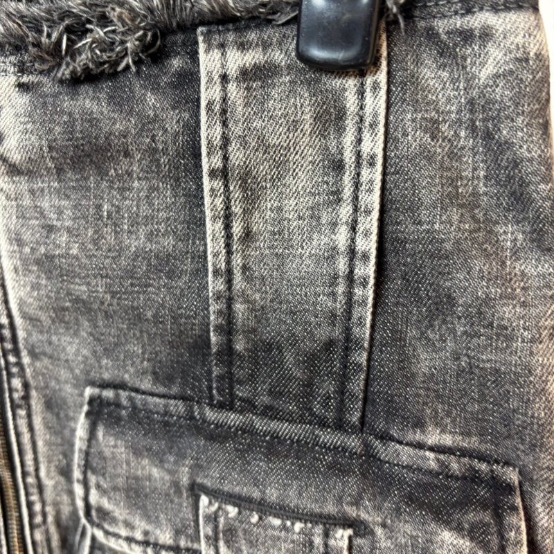 ::FENDI:: 水洗丹寧牛仔裙 Y2K 復古刷舊迷你裙 Grey acid wash denim mini skirt 辣妹必備-3