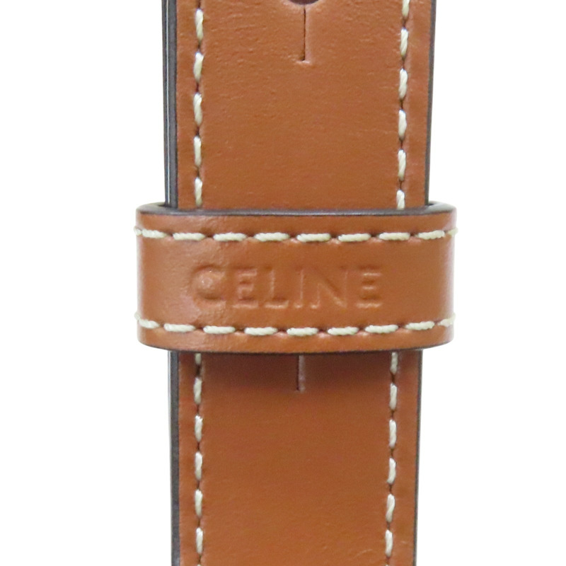 白色 Triomphe 塗層帆布 Ava 肩背包【CELINE 賽琳】 193952-8