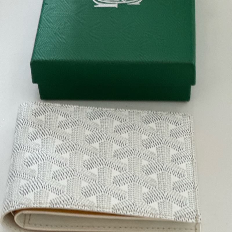 Goyard精簡對折短夾（白）-0