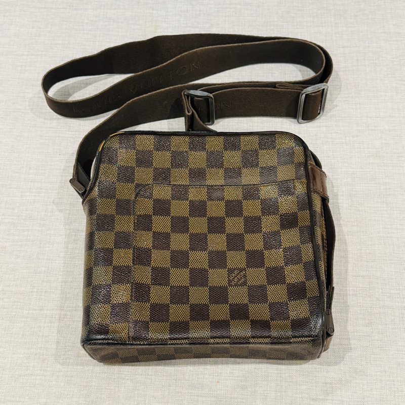LV N41442 棋盤格郵差包 保證原廠正品 整體外觀八成新-5