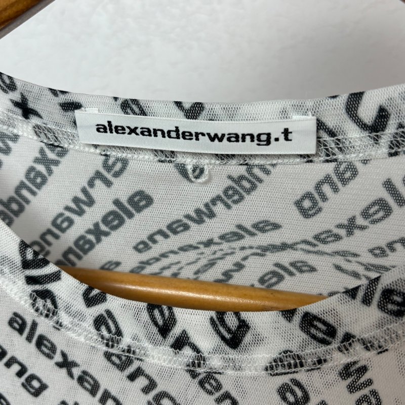 ::ALEXANDER WANG::  字母圖文色透膚短袖上衣 辣妹必備 Y2K-4