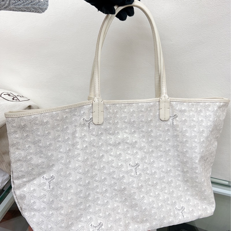 Goyard saint louis pm 白色老花托特包-2