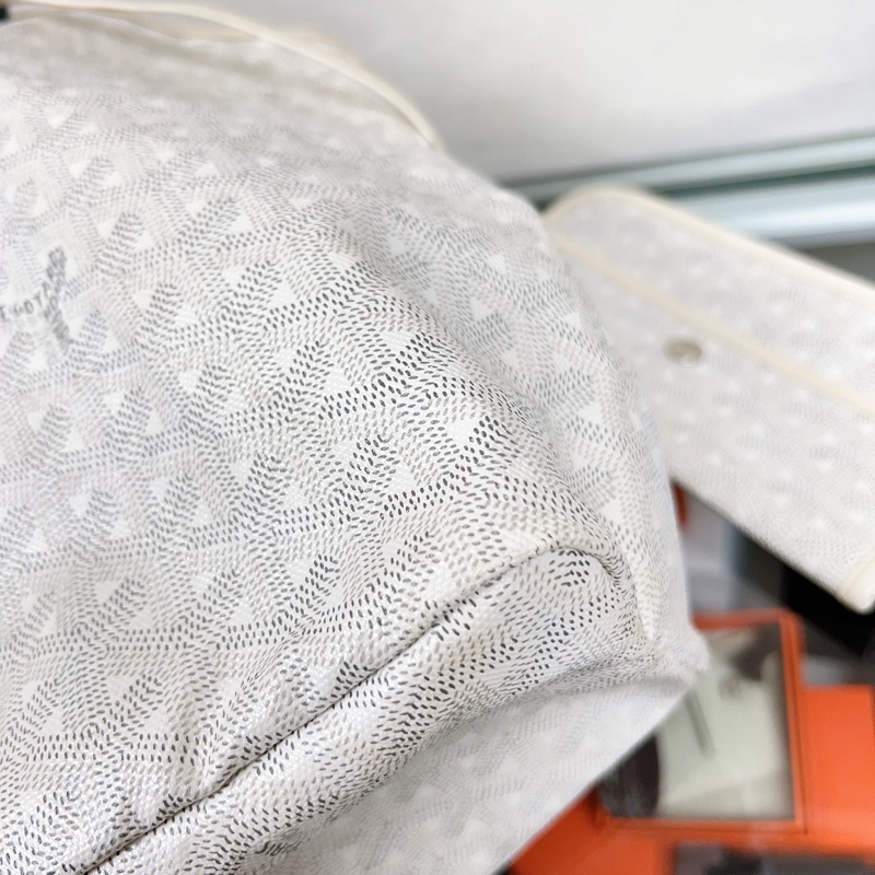 Goyard saint louis pm 白色老花托特包-11