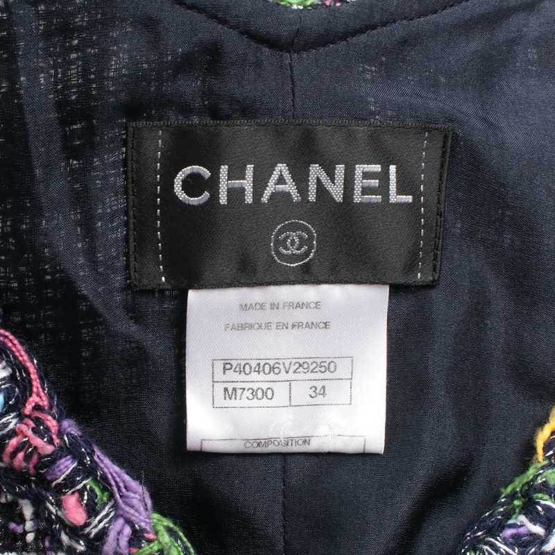 CHANEL 粗花呢洋裝 無袖 P40406V29250 棉 黑色 多色 二手 #34 CC-2
