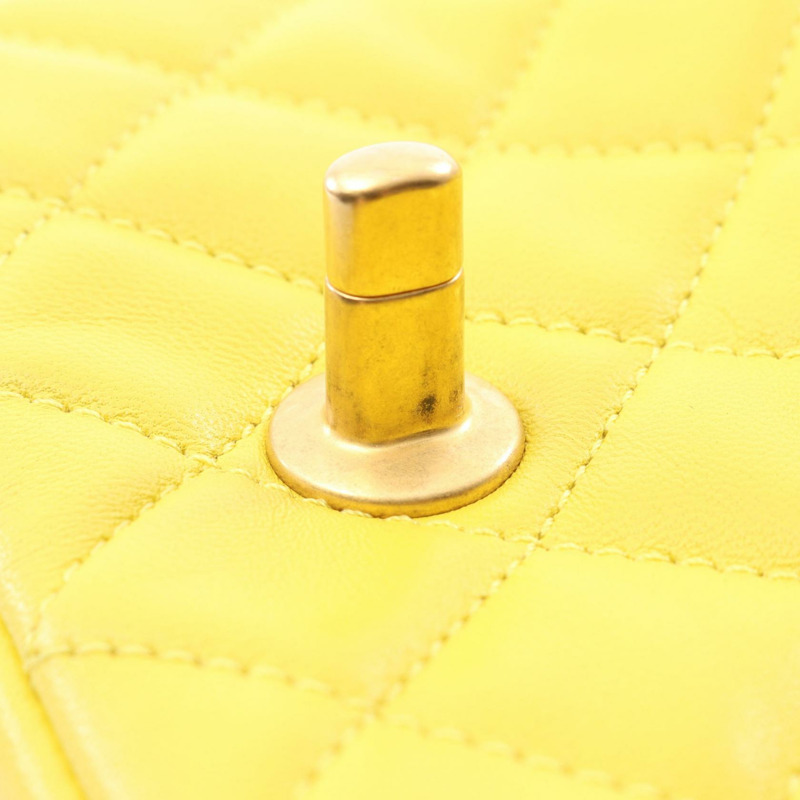 CHANEL 迷你 Matelasse 鏈條單肩包 AS1786 小羊皮 黃 GHWWomen CC-8
