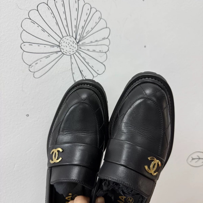 99新閒置 香奈兒黑金樂福鞋 35.5碼 閒置品美品✨-7