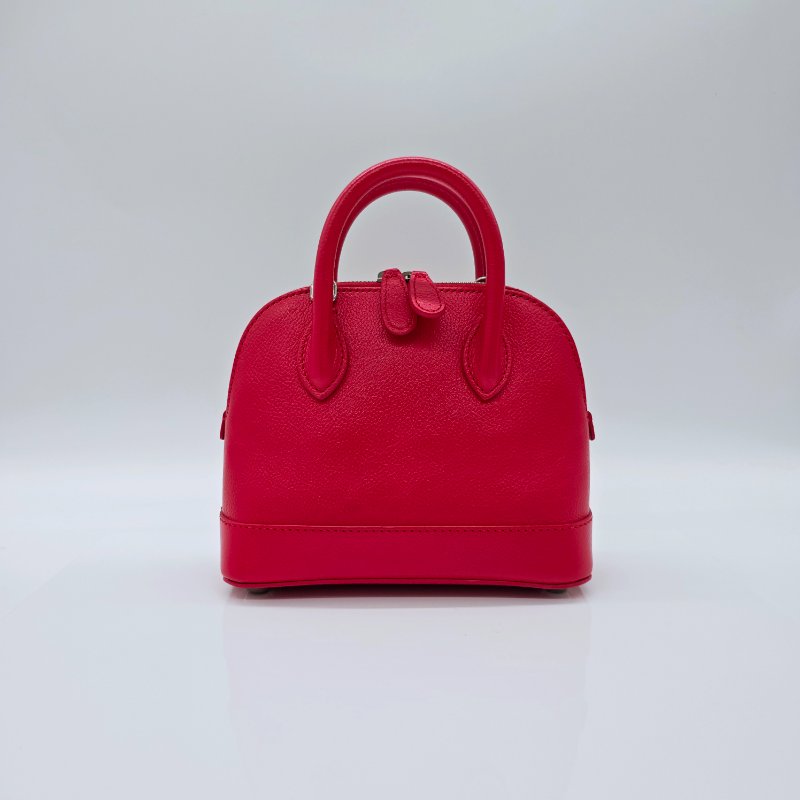 小編實拍🔥Balenciaga Ville XXS 蘋果紅貝殼包 兩用包-3