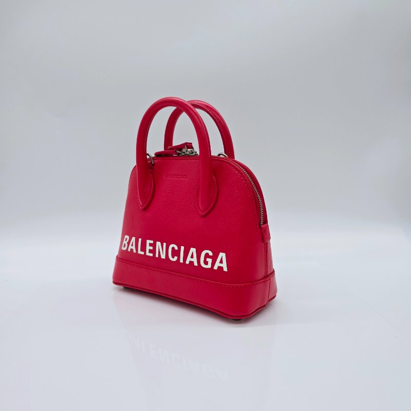 小編實拍🔥Balenciaga Ville XXS 蘋果紅貝殼包 兩用包-5