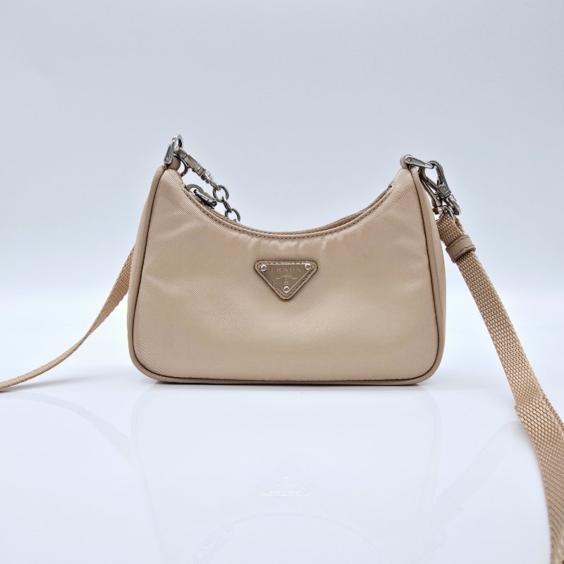 【週末特價 星期一回復原價】PRADA Hobo Mini 三合一|可拆鏈條+肩帶|尼龍包超輕|盒子+保卡-1