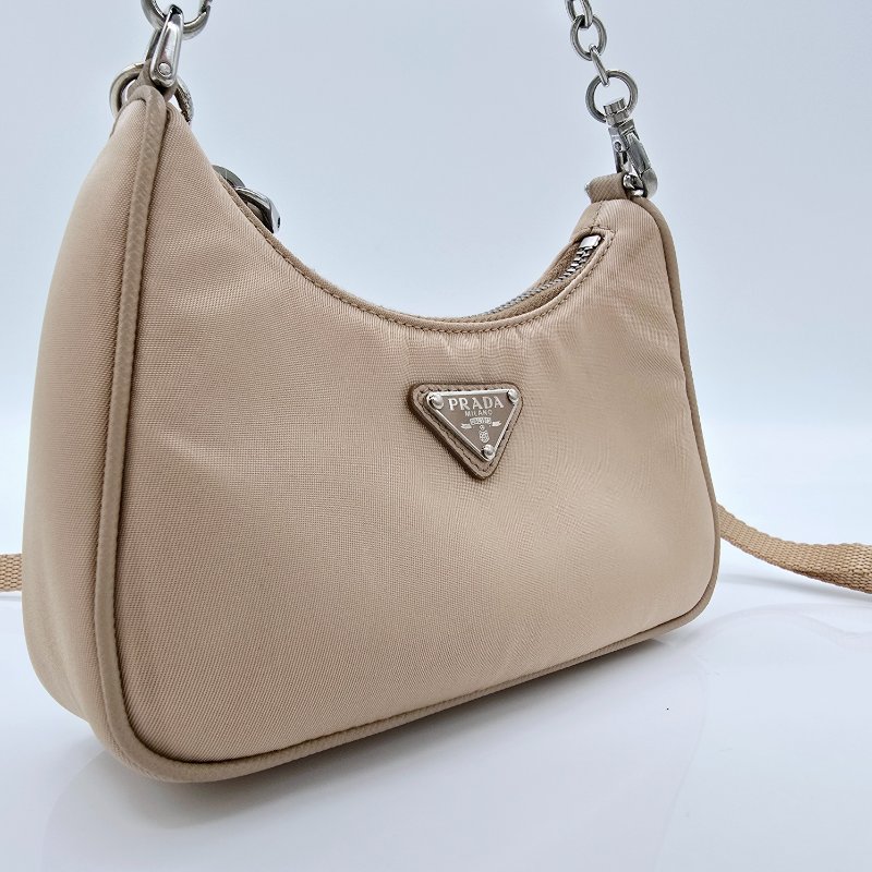【週末特價 星期一回復原價】PRADA Hobo Mini 三合一|可拆鏈條+肩帶|尼龍包超輕|盒子+保卡-10