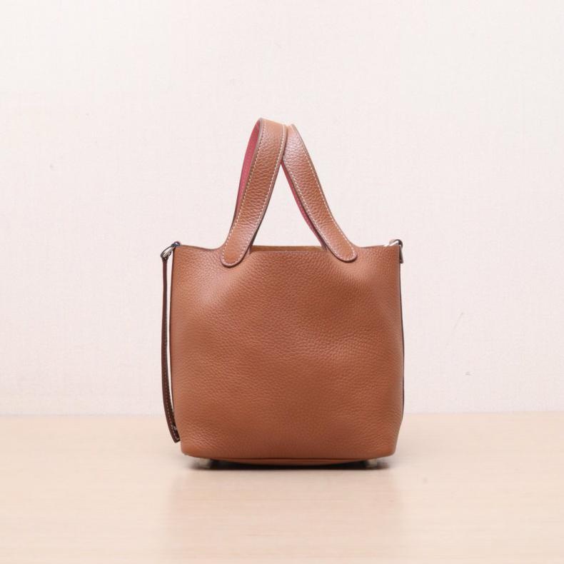 HERMES(愛馬仕) Picotin 菜籃子 18 37金棕色 TC皮 C刻 銀扣-1