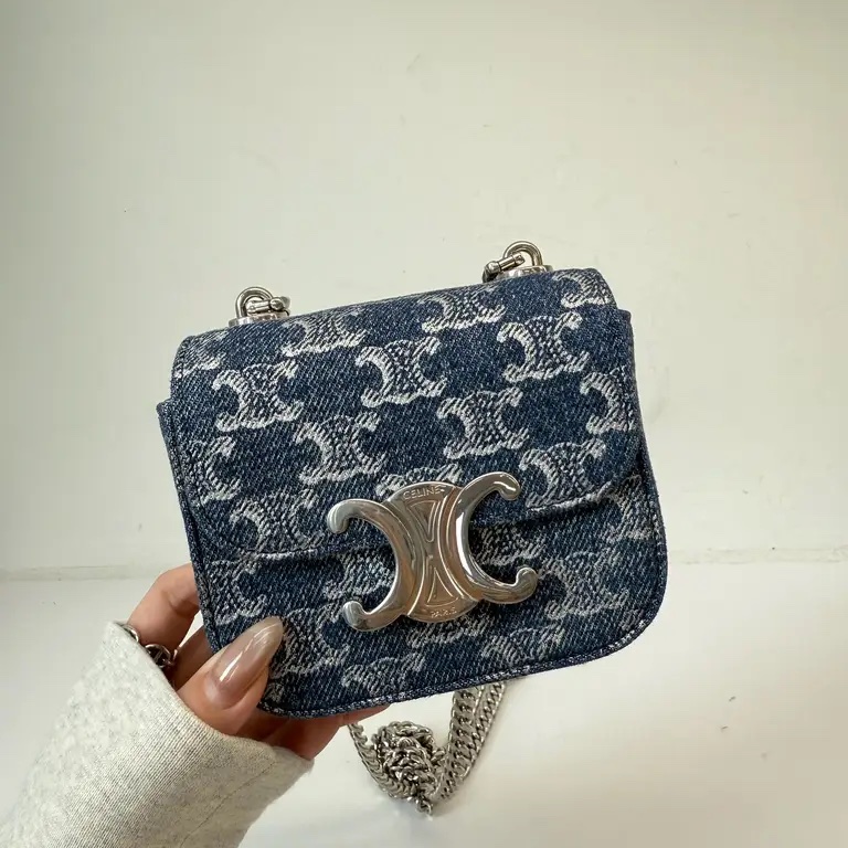 Celine 牛仔迷你牛仔斜背包-0