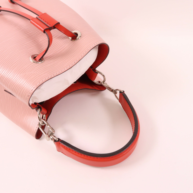 LOUIS VUITTON Epi Neo Noe BB銀扣手挽肩背兩用袋/Rose Ballerine-5