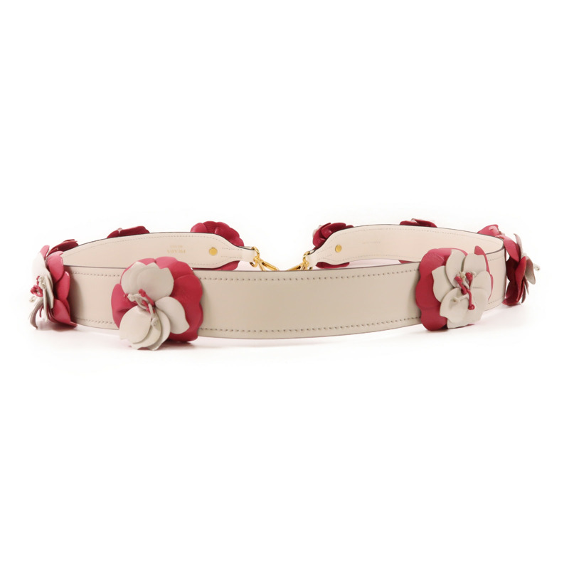PRADA 皮革Strap金扣肩背帶-0