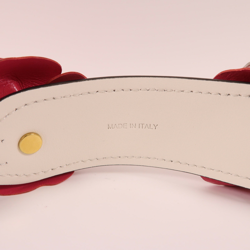 PRADA 皮革Strap金扣肩背帶-7