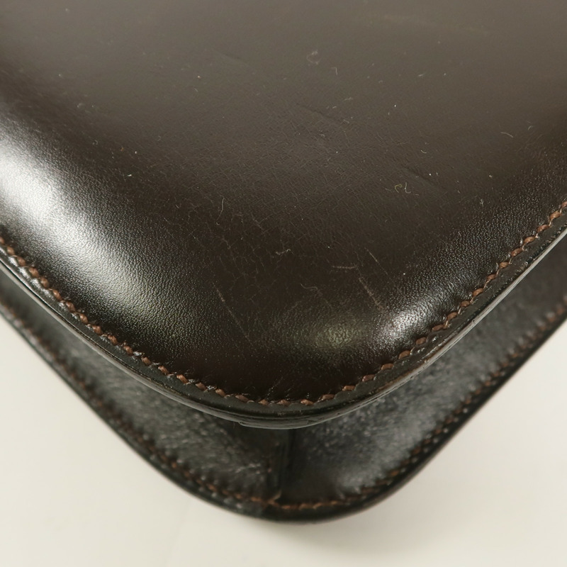 HERMES Box Calf皮革Constance 23金扣肩背袋-14