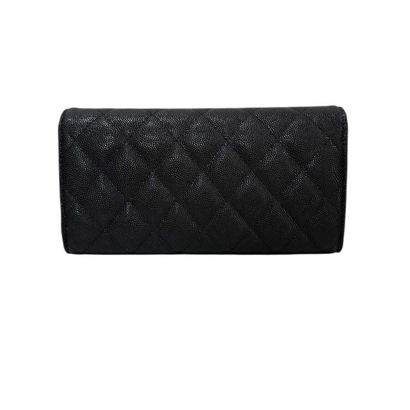 全新Chanel AP3396 Long Wallet 黑色牛皮荔枝紋-2