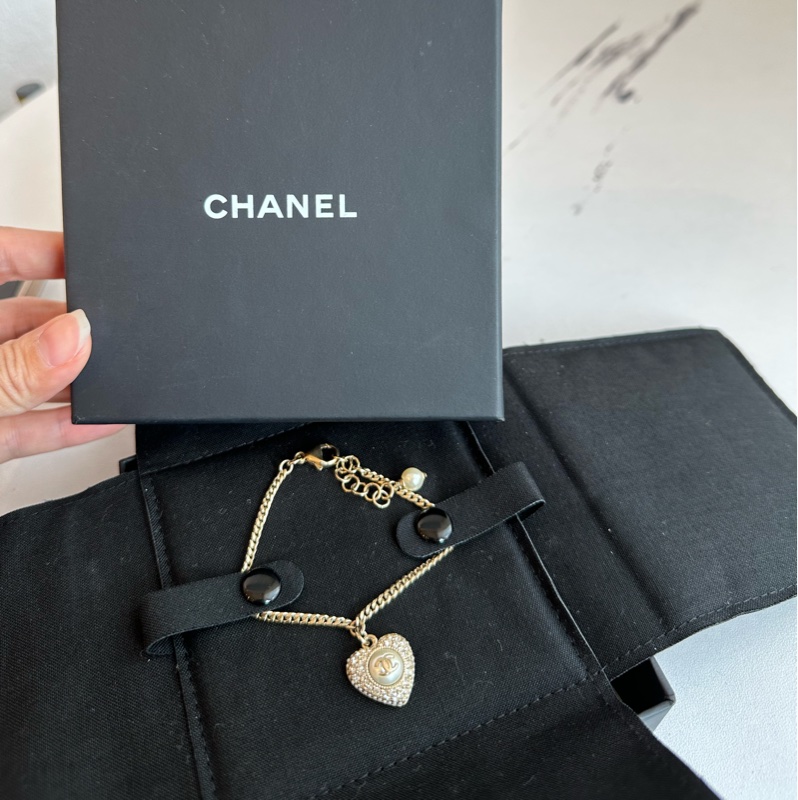 Chanel 愛心鑽手鍊-0