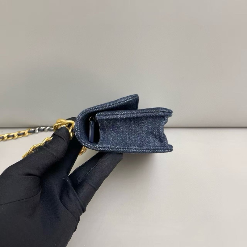 Chanel 香奈兒 19 Bag 單寧牛仔WOC 包 芯片款-4