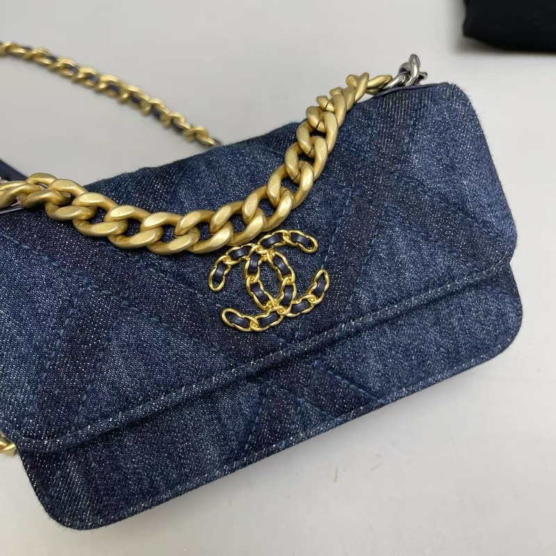 Chanel 香奈兒 19 Bag 單寧牛仔WOC 包 芯片款-5
