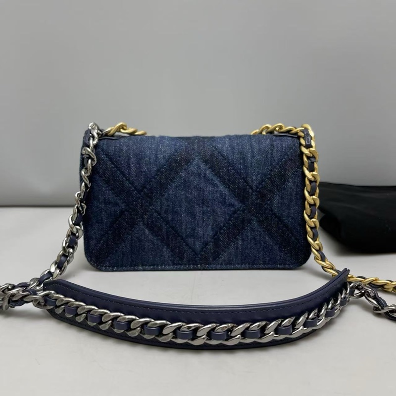 Chanel 香奈兒 19 Bag 單寧牛仔WOC 包 芯片款-6