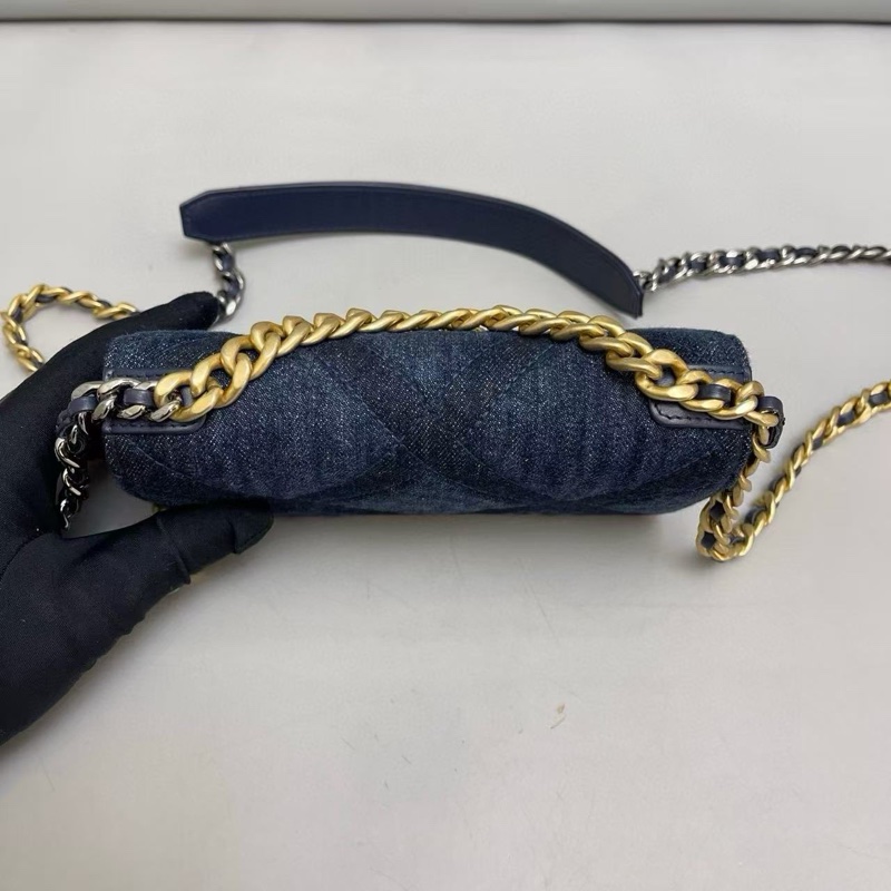 Chanel 香奈兒 19 Bag 單寧牛仔WOC 包 芯片款-7