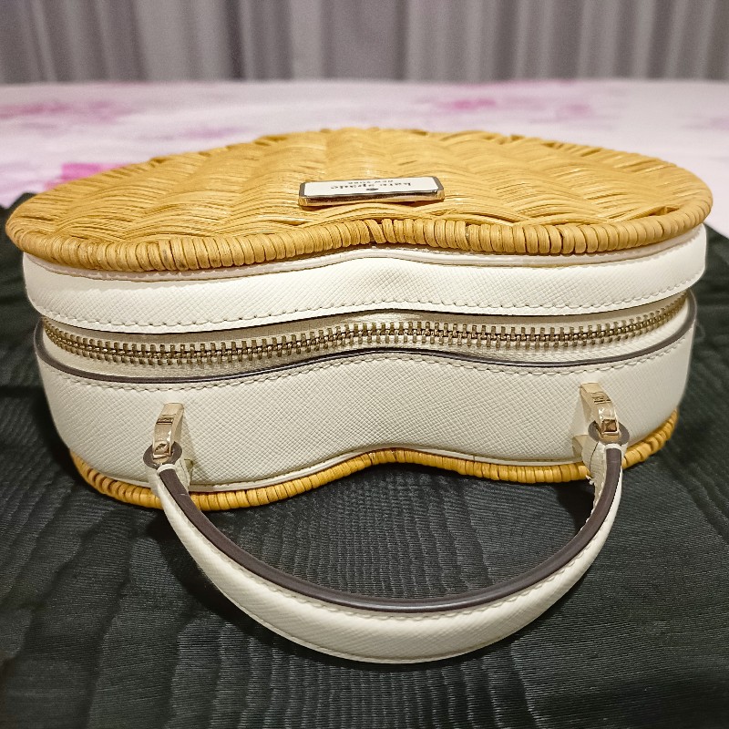 Kate spade 竹編愛心包-1