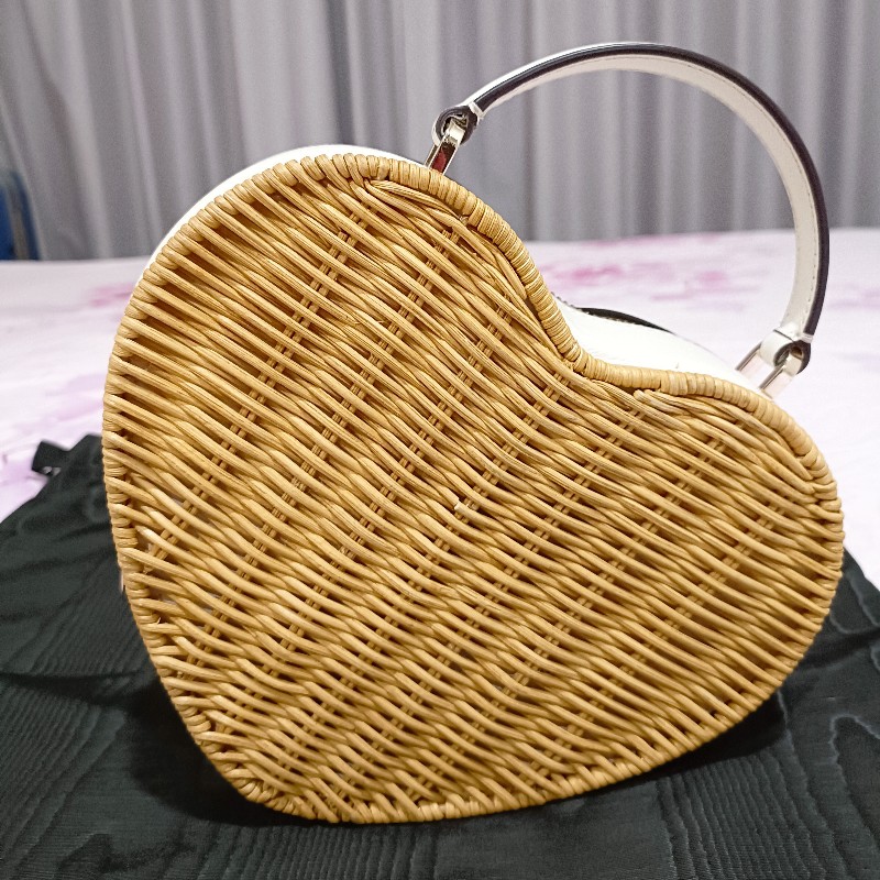 Kate spade 竹編愛心包-2